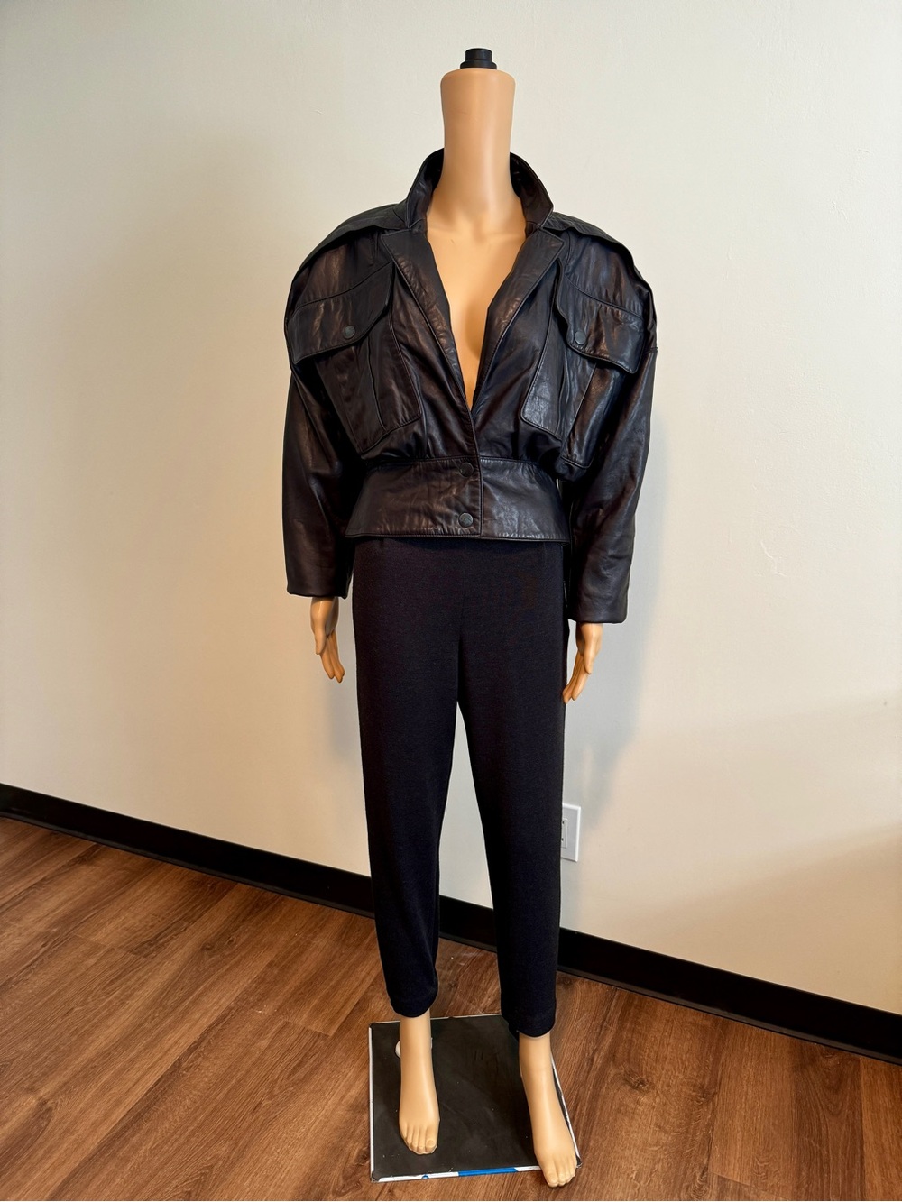 80s Vintage Michael Hoban for North Beach Leather - Women's Black Leather Jacket